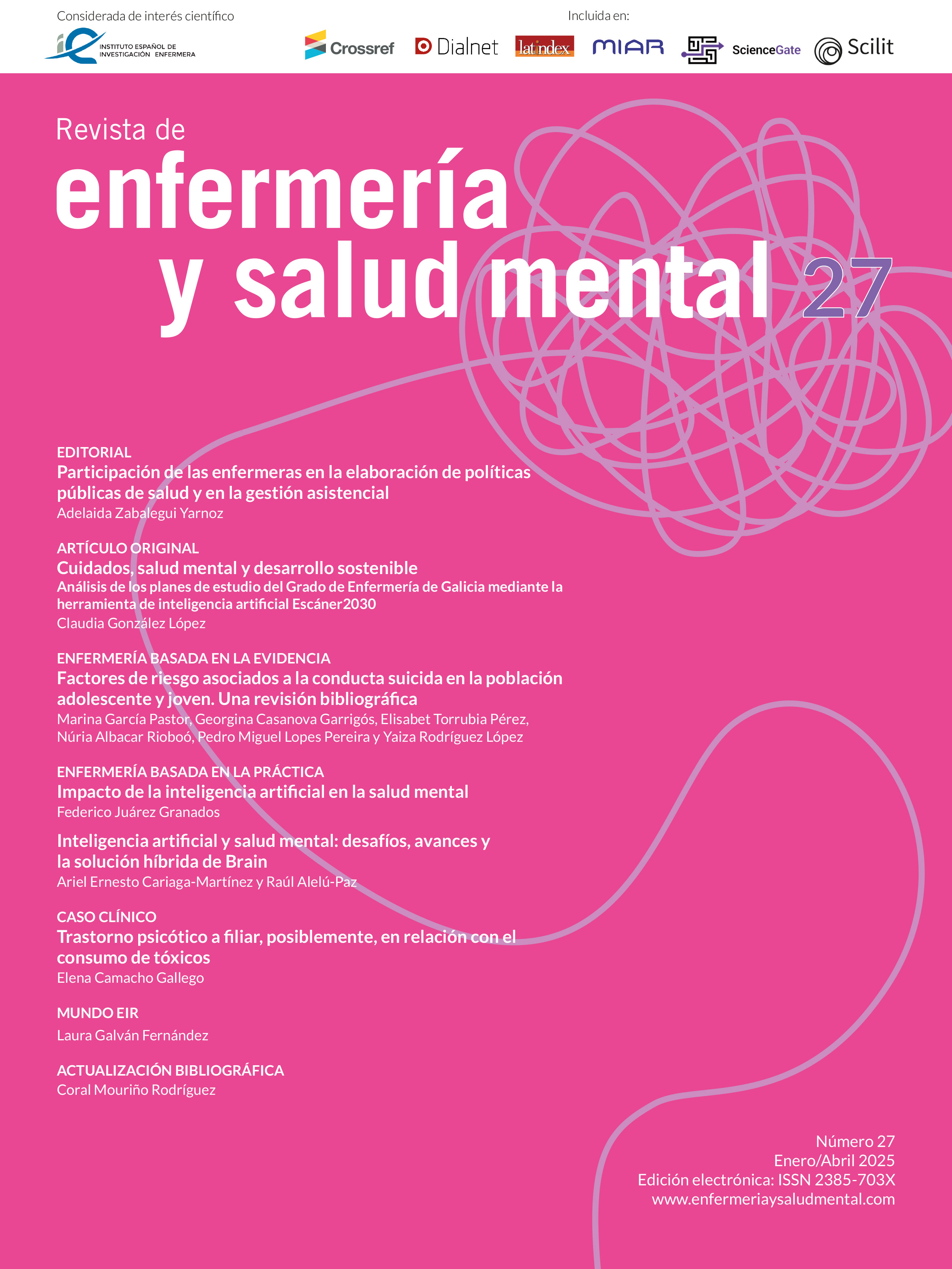 Revista de Enfermería y Salud Mental. Número 27, enero/abril de 2025