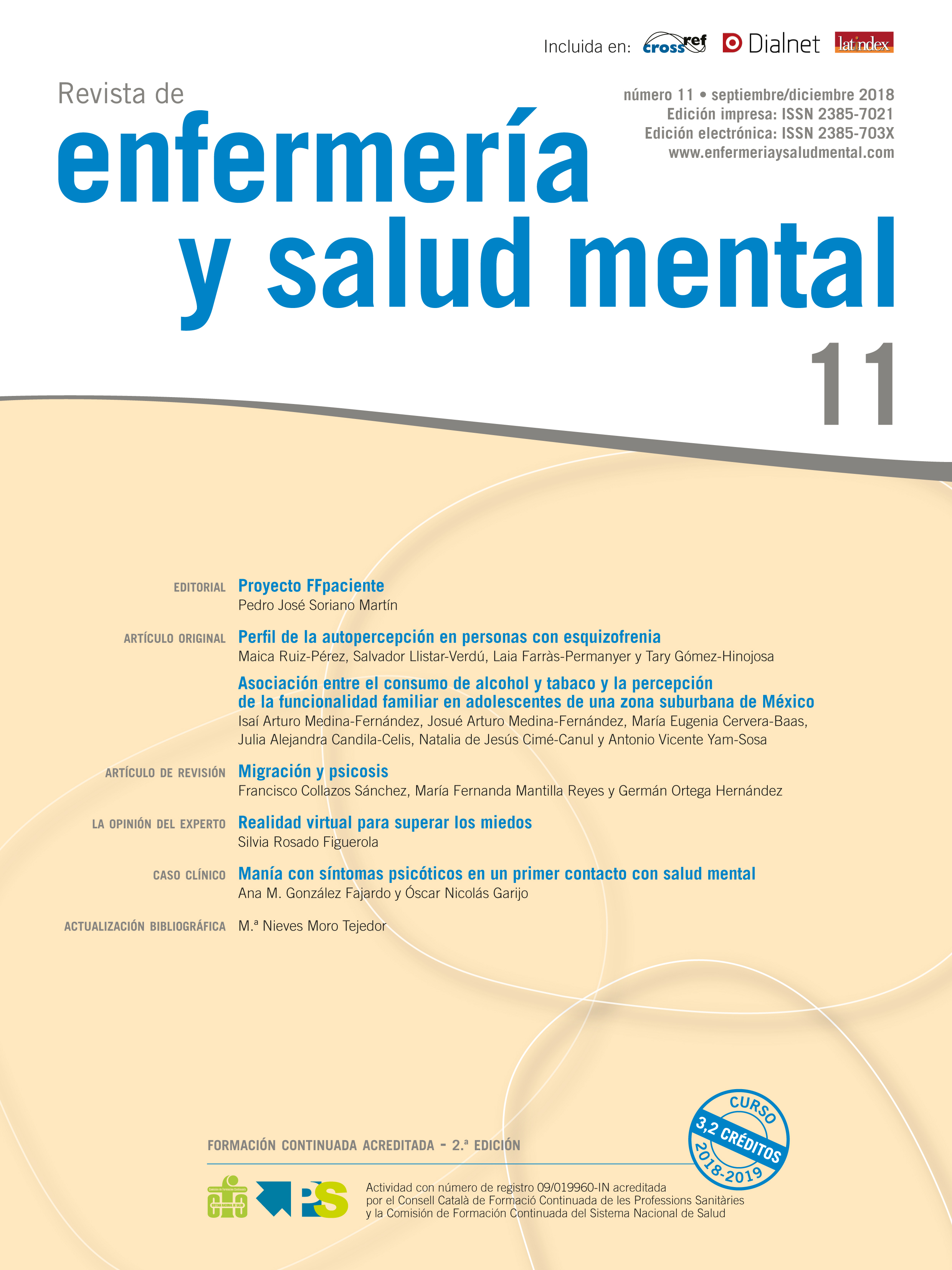 Revista de Enfermería y Salud Mental. Número 11, septiembre/diciembre de 2018