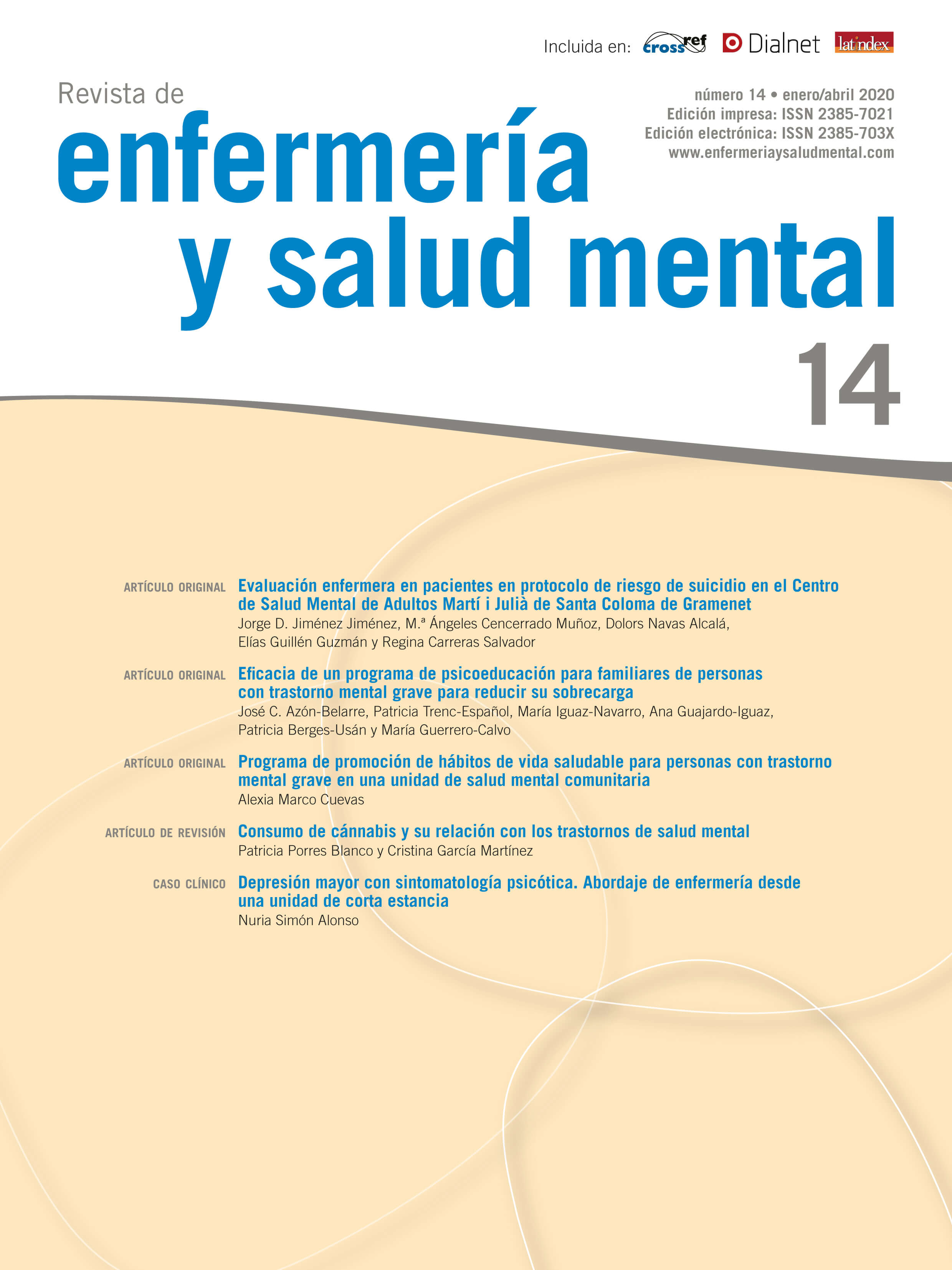Revista de Enfermería y Salud Mental. Número 14, enero/abril de 2020