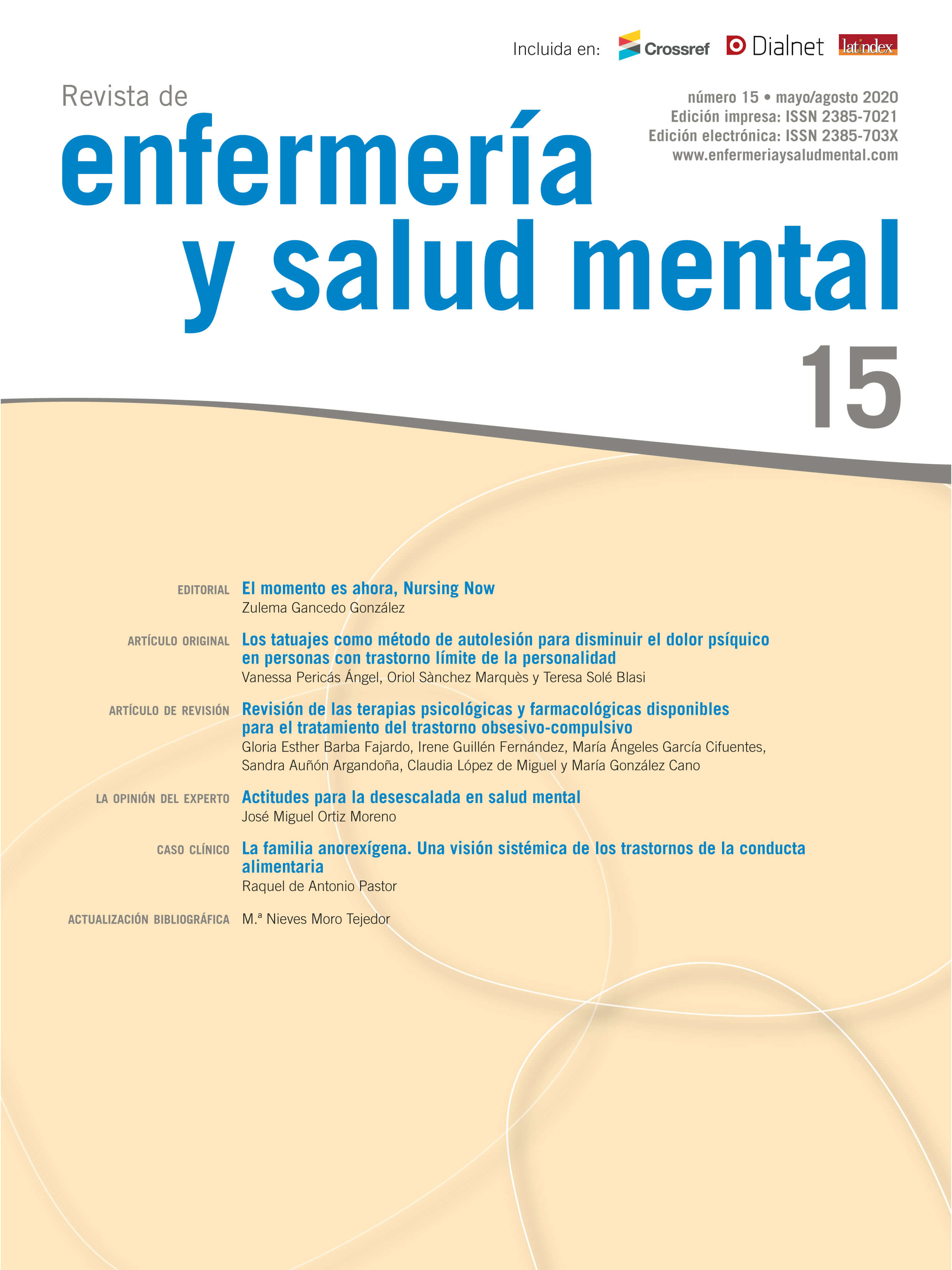 Revista de Enfermería y Salud Mental. Número 15, mayo/agosto de 2020