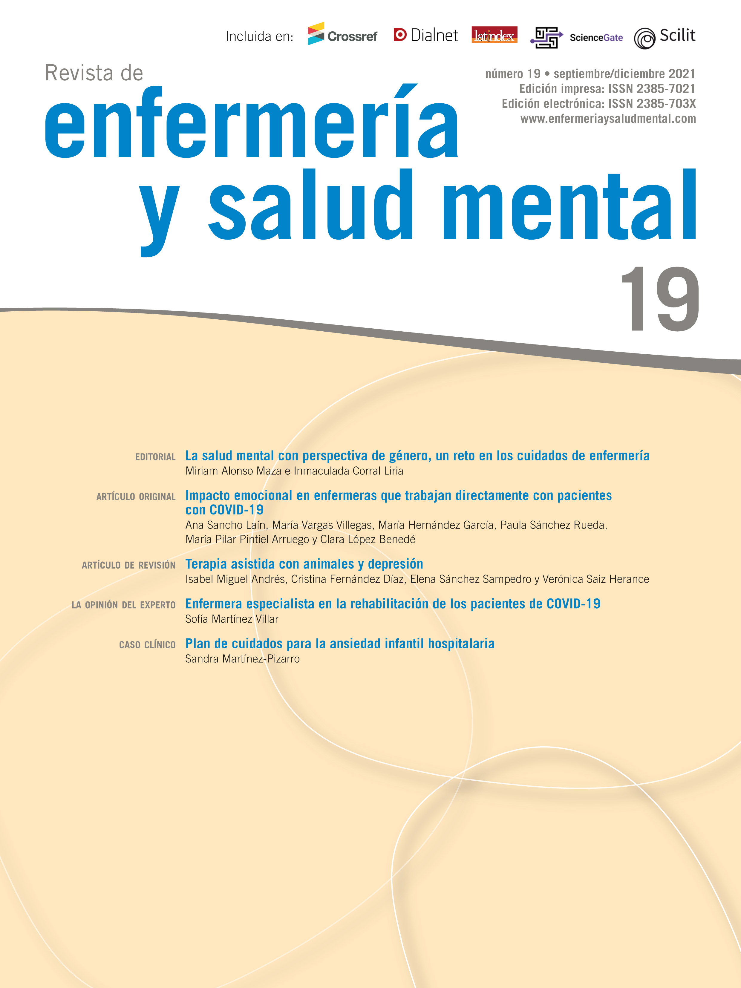 Revista de Enfermería y Salud Mental. Número 19, septiembre/diciembre de 2021