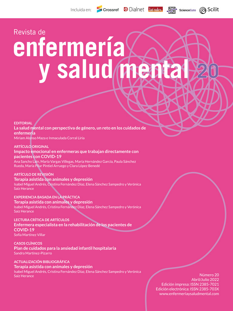 Revista de Enfermería y Salud Mental. Número 20, mayo/agosto de 2022