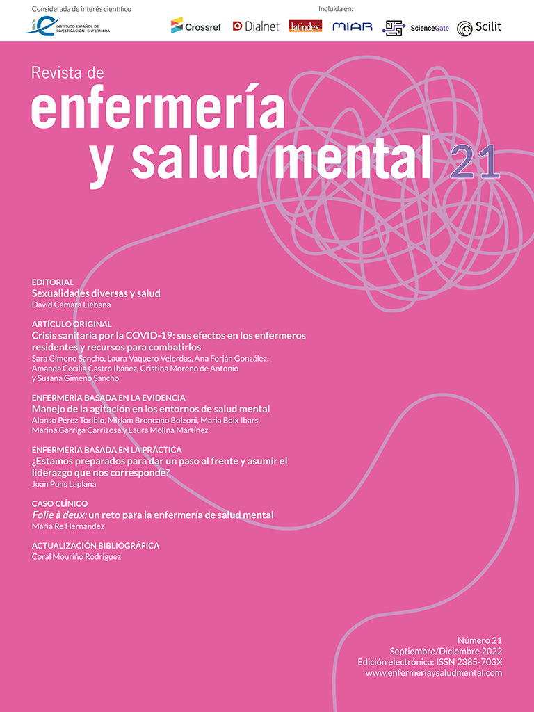 Revista de Enfermería y Salud Mental. Número 21, septiembre/diciembre de 2022