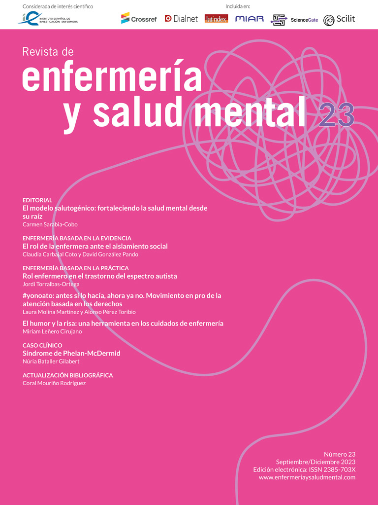 Revista de Enfermería y Salud Mental. Número 23, septiembre/diciembre de 2023