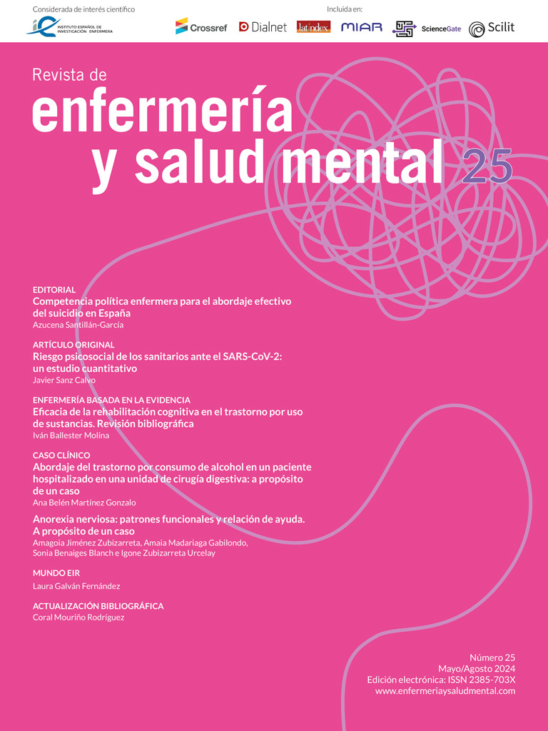 Revista de Enfermería y Salud Mental. Número 25, mayo/agosto de 2024